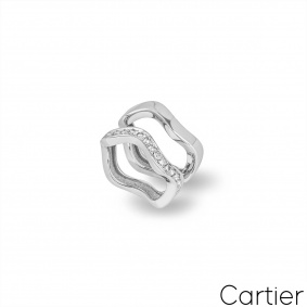 Cartier White Gold Diamond Stacker Rings Cartier White Gold Diamond Stacker Rings
